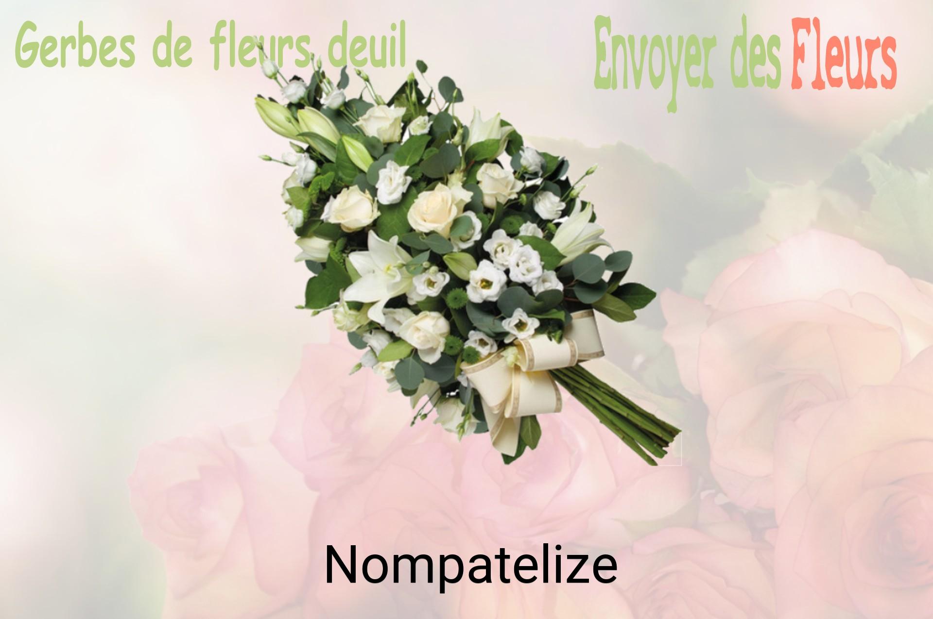 Gerbe de fleurs de deuil livrée à Nompatelize